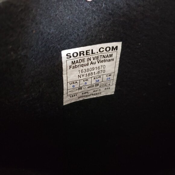 NEW SOREL Big Girl Sz 6 Pink Grey Cub Waterproof Insulated Duck Snow Winter Boot - Picture 13 of 14